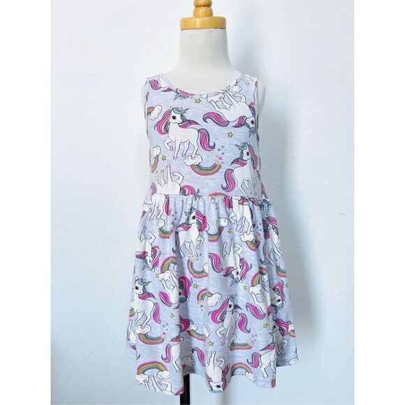 H&M Kids Toddler Girls 4/5 Unicorn Print Tank Knit Dress BUY 2 GET 1 FREE - Picture 3 of 8